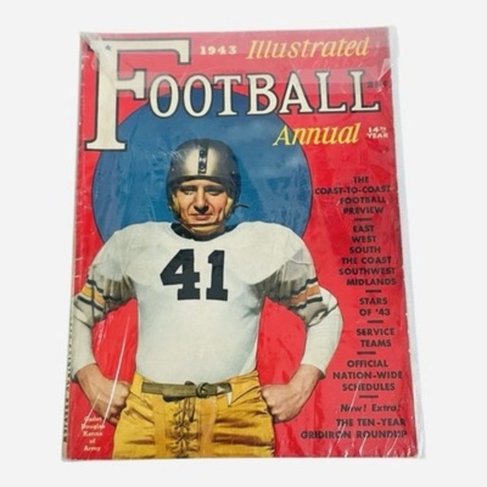 Vintage 1943 Illustrated Football Annual Magazine Douglas Kenna Army  VG